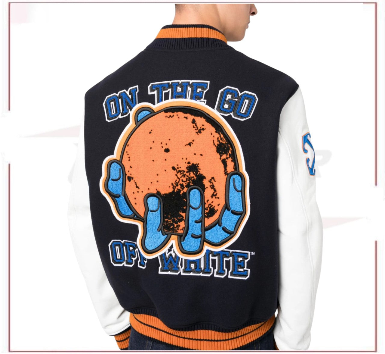 Off-White varsity patch bomber jacket