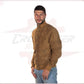 Men's Bomber Jacket in Genuine Honey Suede Leather CROSSOVER RACEWEARS