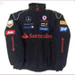 Vintage Edition Black Mercedes F1 Racing Jacket