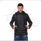 Berlino - Men's Down Jacket in Genuine Black Leather CROSSOVER RACEWEARS