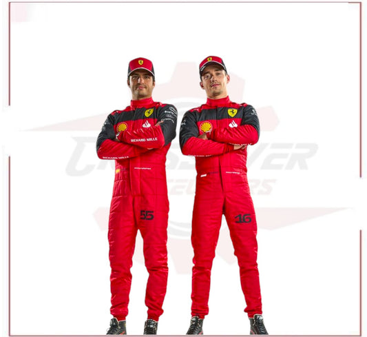 2022 Carlos Sainz Scuderia Ferrari  F1 Racing Suit - CROSSOVER RACEWEARS 