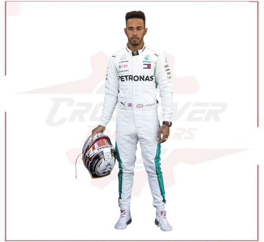 2018 LEWIS HAMILTON MERCEDES AMG F1 RACE SUIT CROSSOVER RACEWEARS