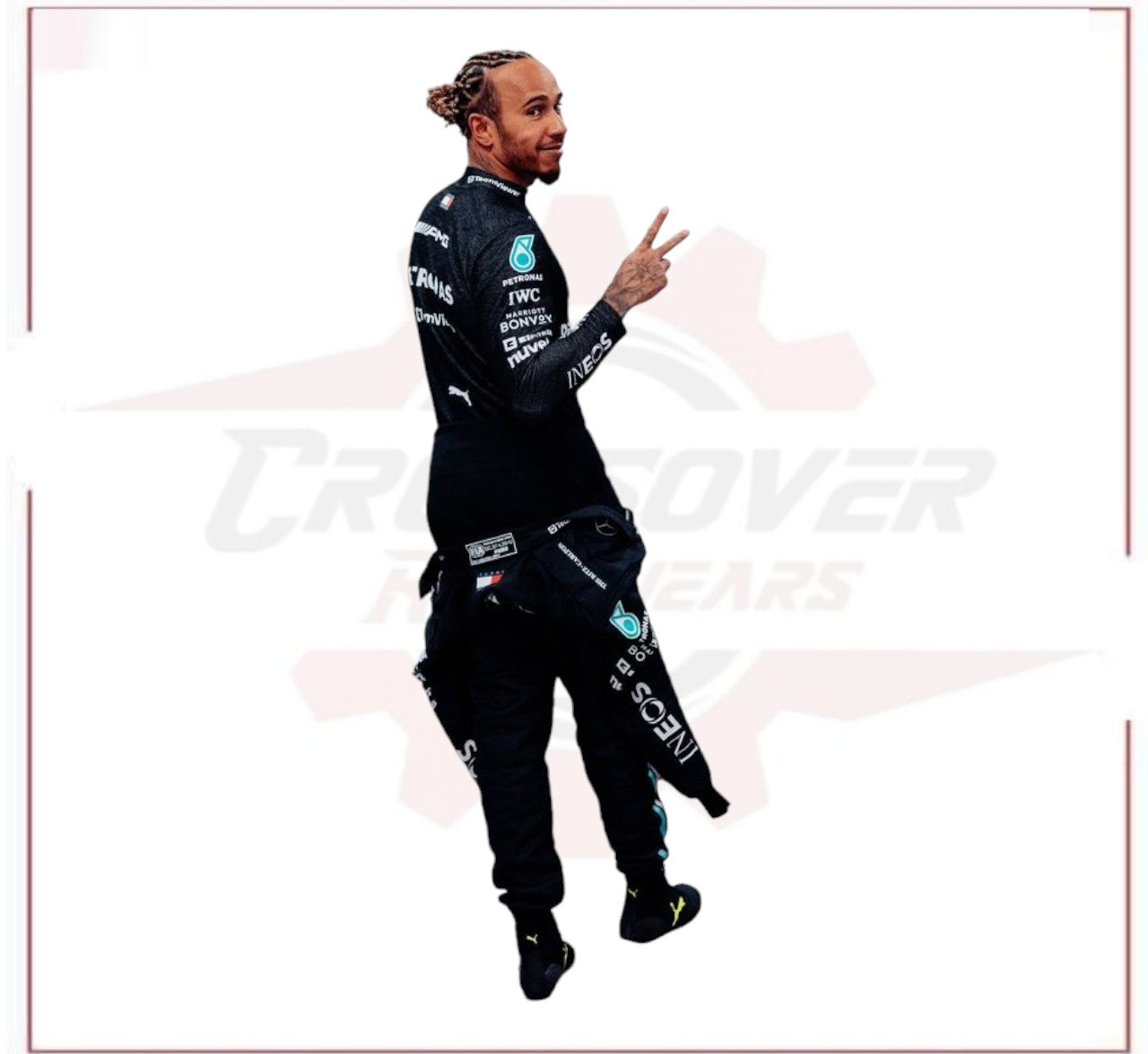 2023 Lewis Hamilton Mercedes AMG F1 Race Suit CROSSOVER RACEWEARS