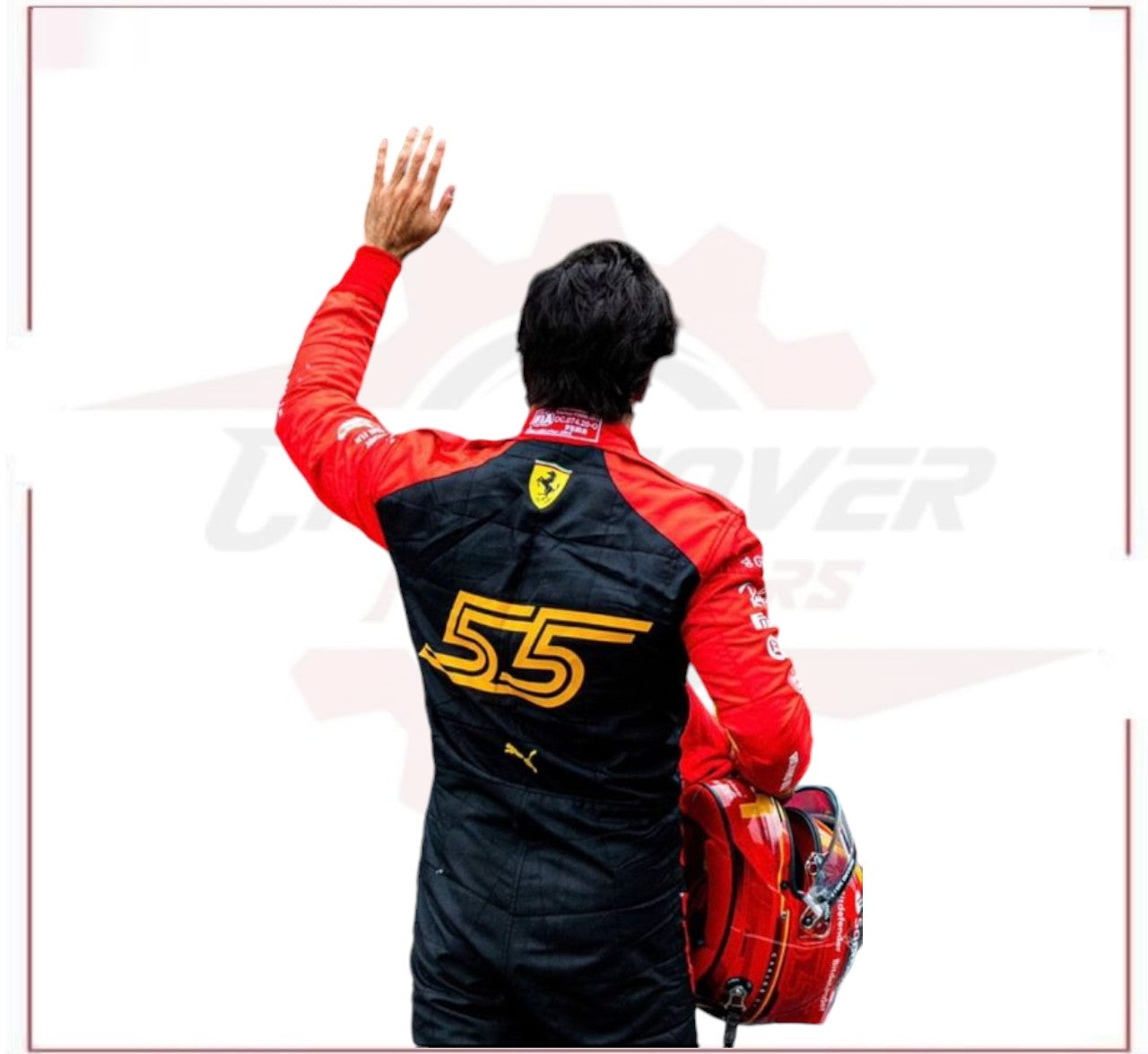 Special Ferrari Race Suit Carlos Sainz 2023 F1 Spain GP - CROSSOVER RACEWEARS 