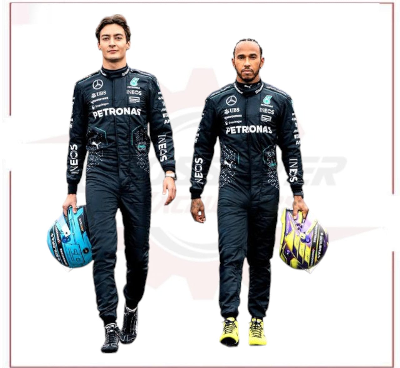 2024 Lewis Hamilton Mercedes AMG F1 Team Suit CROSSOVER RACEWEARS