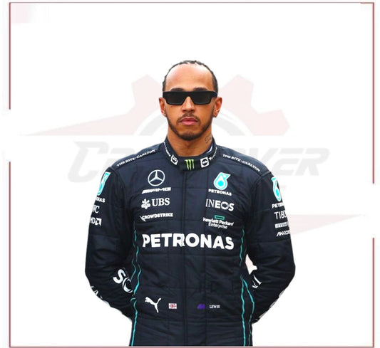2022 Lewis Hamilton Petronas Mercedes F1 Race Suit CROSSOVER RACEWEARS