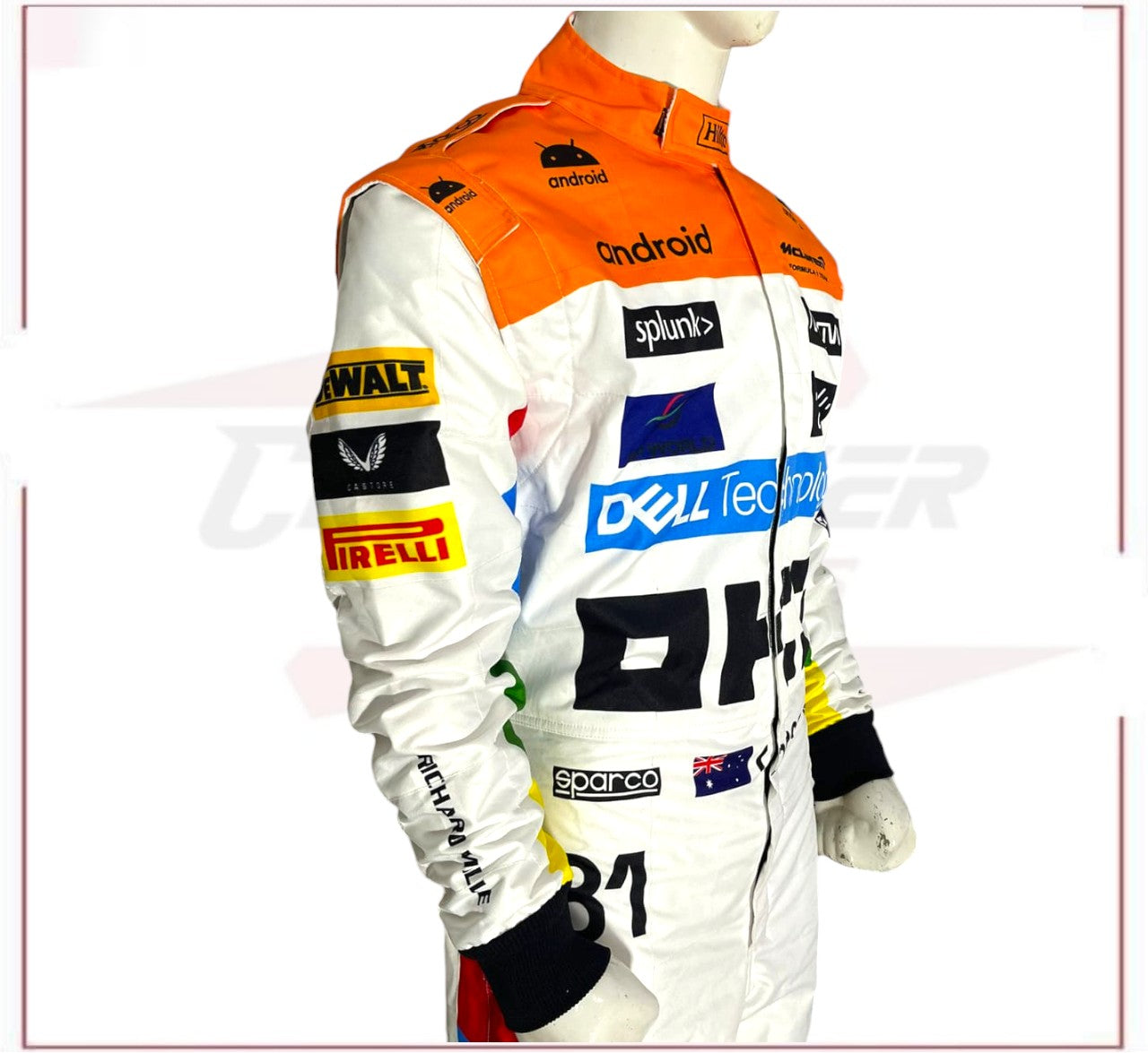 NEW MCLAREN SILVERSTONE OSCAR PIASTRI 2023 F1 TEAM RACE SUIT CROSSOVER RACEWEARS
