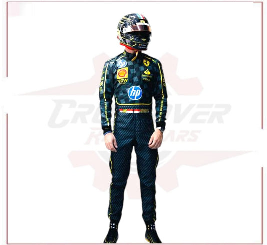 2024 Charles Leclerc Scuderia Ferrari Monza GP F1 Race Suit - CROSSOVER RACEWEARS 