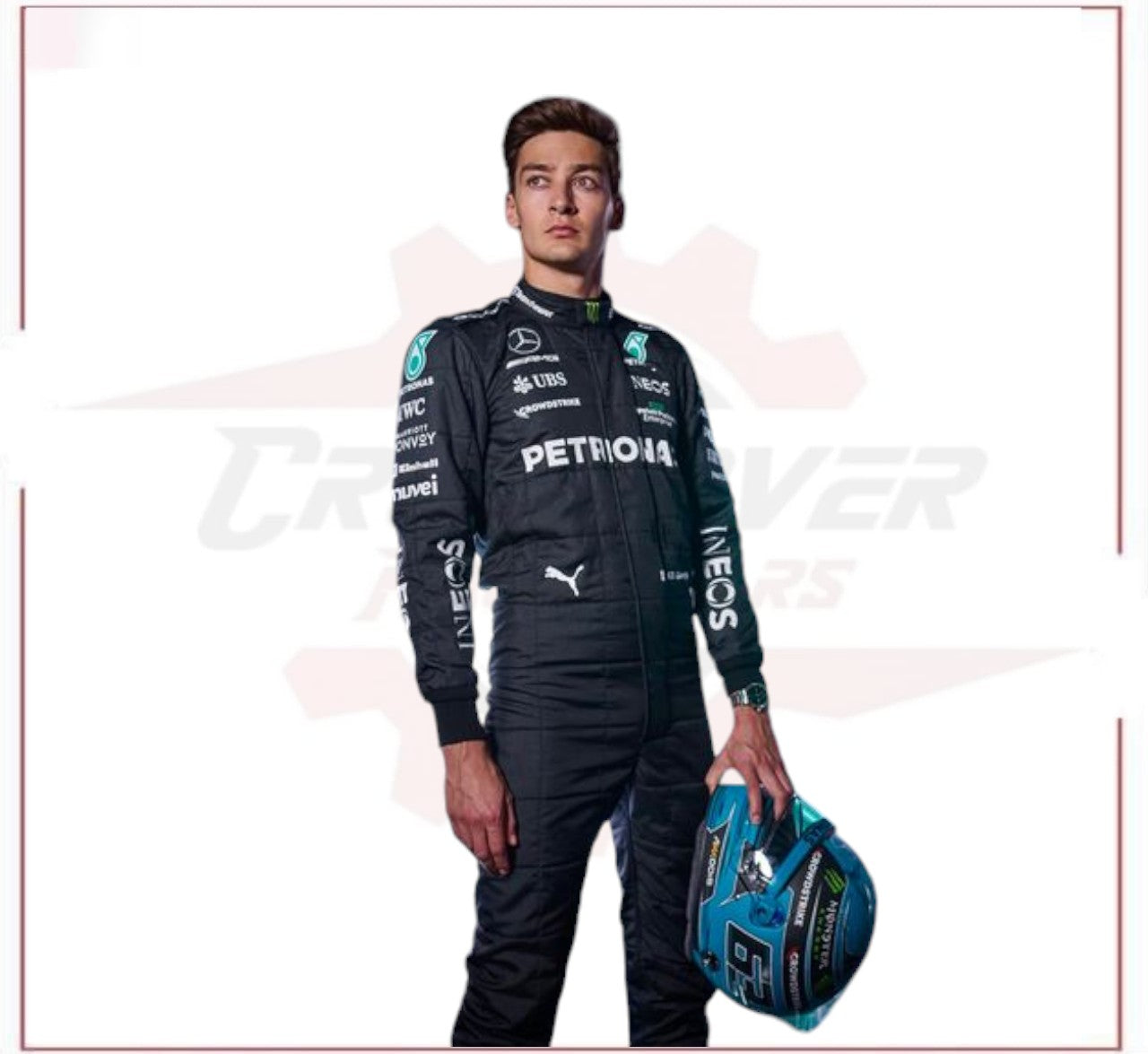 2023 George Russell Mercedes AMG F1 Race Suit CROSSOVER RACEWEARS