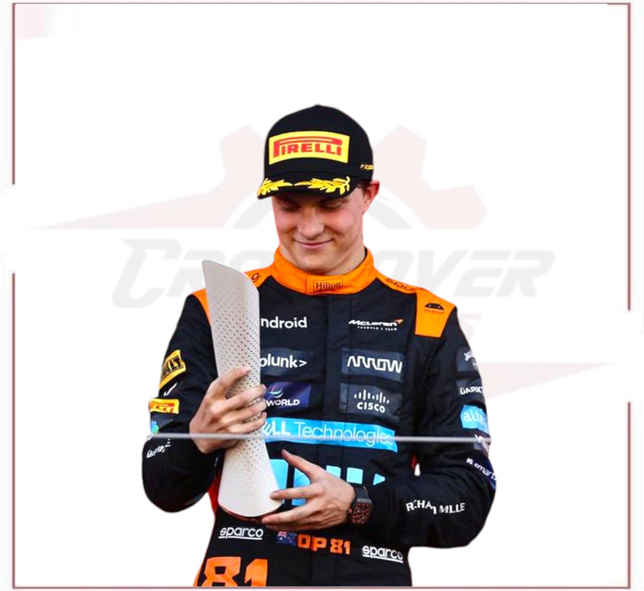 Oscar Paistri Mclaren 2023 New Race Suit in Singapore GP CROSSOVER RACEWEARS