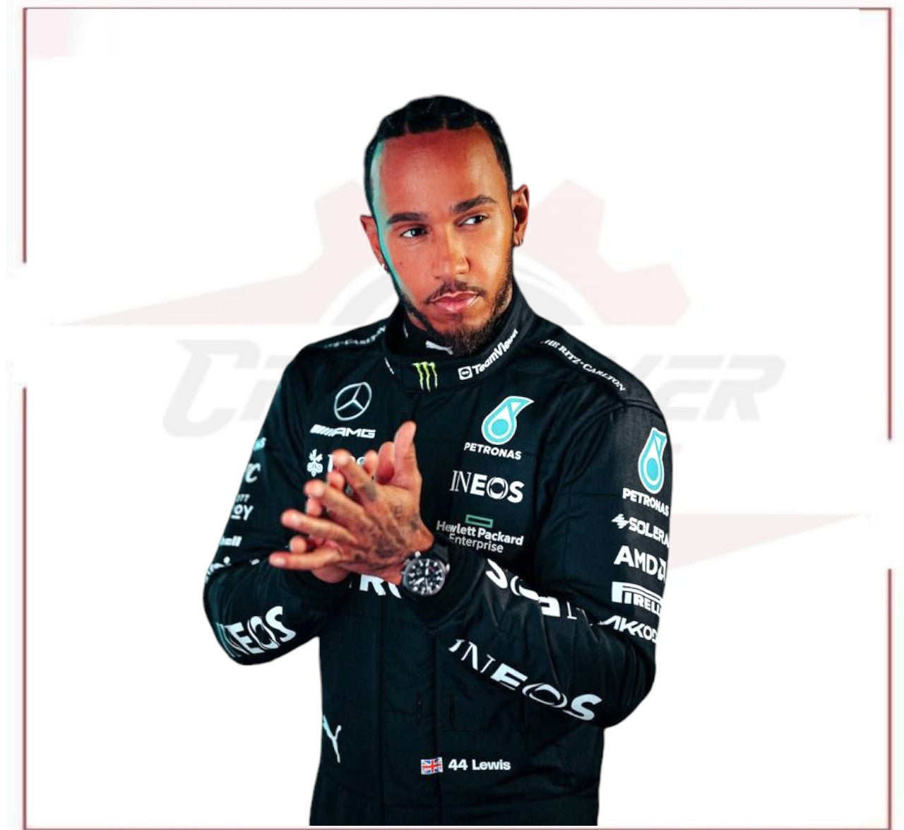 2023 Lewis Hamilton Mercedes AMG F1 Race Suit CROSSOVER RACEWEARS