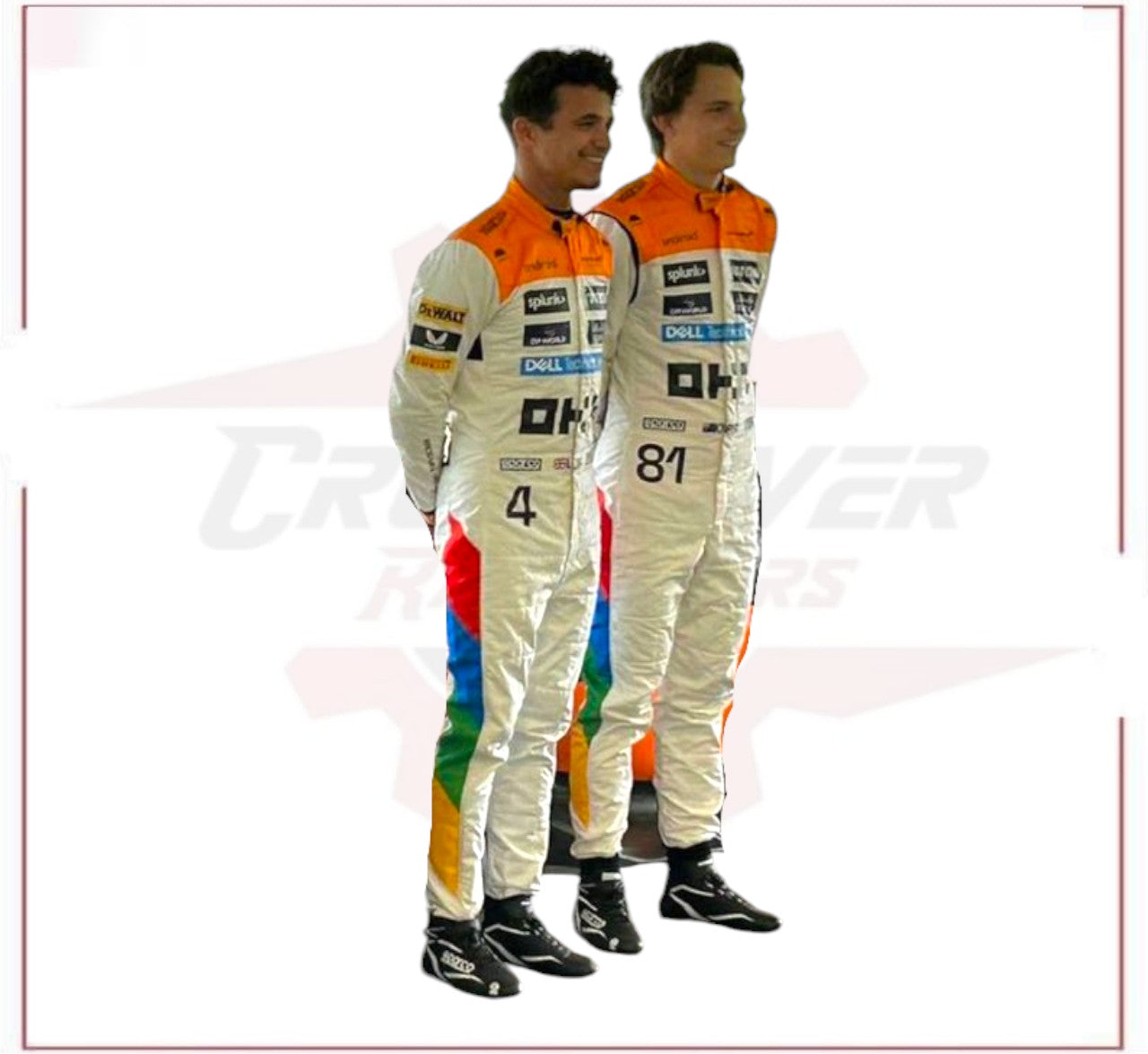 NEW MCLAREN SILVERSTONE OSCAR PIASTRI 2023 F1 TEAM RACE SUIT CROSSOVER RACEWEARS
