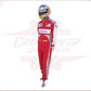 2013 Fernando Alonso Ferrari F1 Embroidered Racing Suit CROSSOVER RACEWEARS