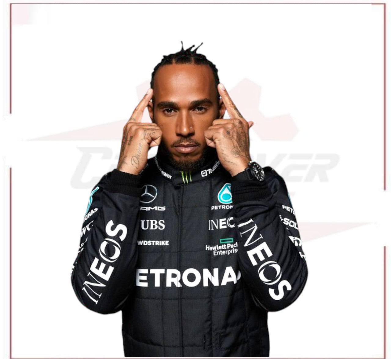 2023 Lewis Hamilton Mercedes AMG F1 Race Suit CROSSOVER RACEWEARS