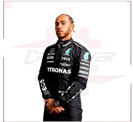2023 Lewis Hamilton Mercedes AMG F1 Race Suit CROSSOVER RACEWEARS