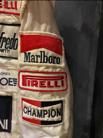 1984 Ayrton Senna promotional Toleman suit signed

