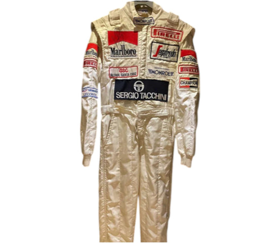 1984 Ayrton Senna promotional Toleman suit signed