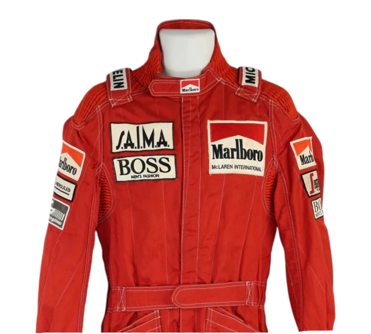 1984 Niki Lauda World Championship Winning Season Used Marlboro McLaren F1 Suit
