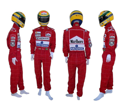 Ayrton Senna 1991 racing suit Embroidery Mclaren F1 Replica Race Suit