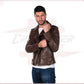 Men's Jacket in Genuine Dark Brown Oil Vintage Leather CROSSOVER RACEWEARS