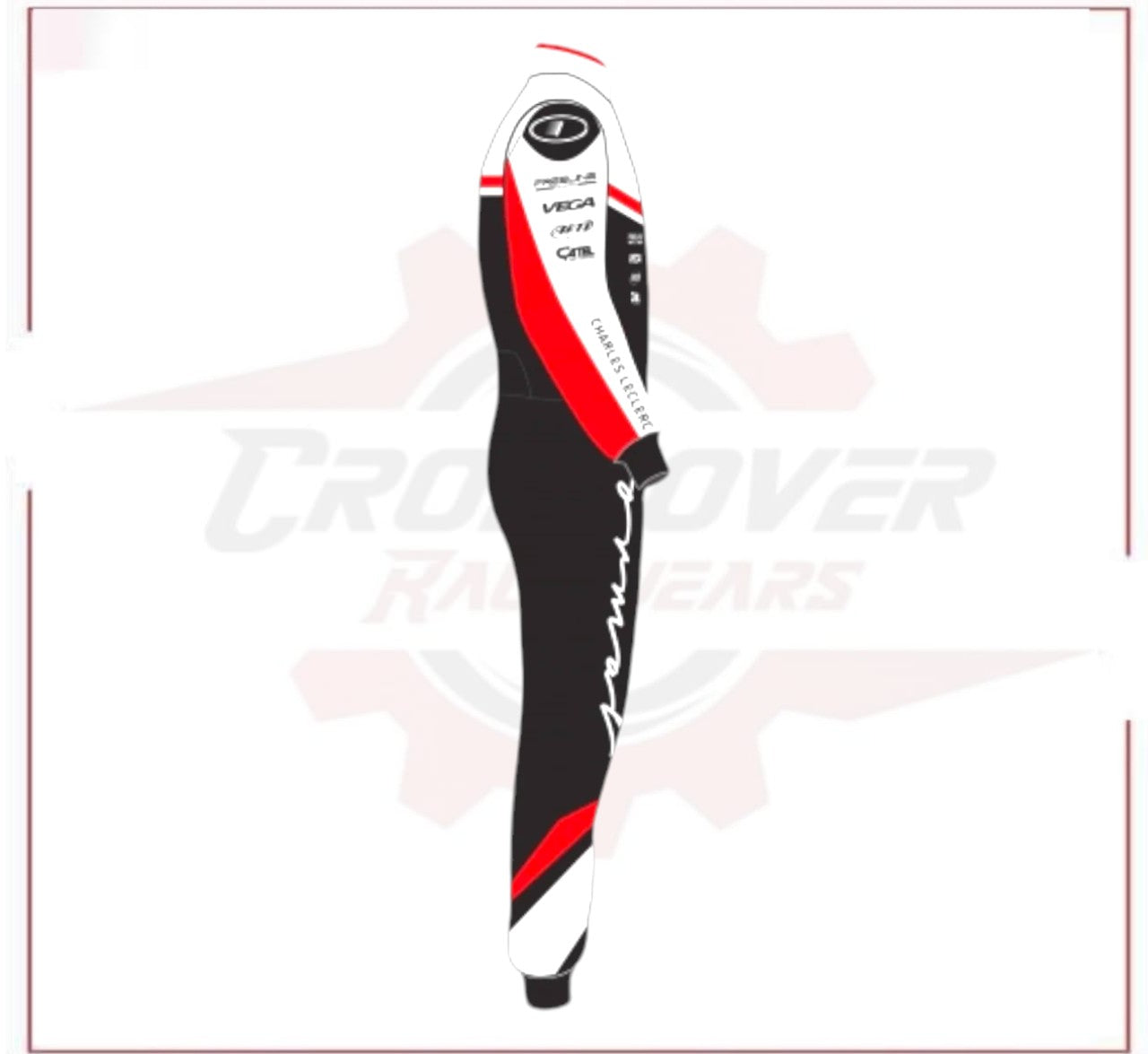PSL Charles Leclerc Custom Driver Kart Suit CROSSOVER RACEWEARS