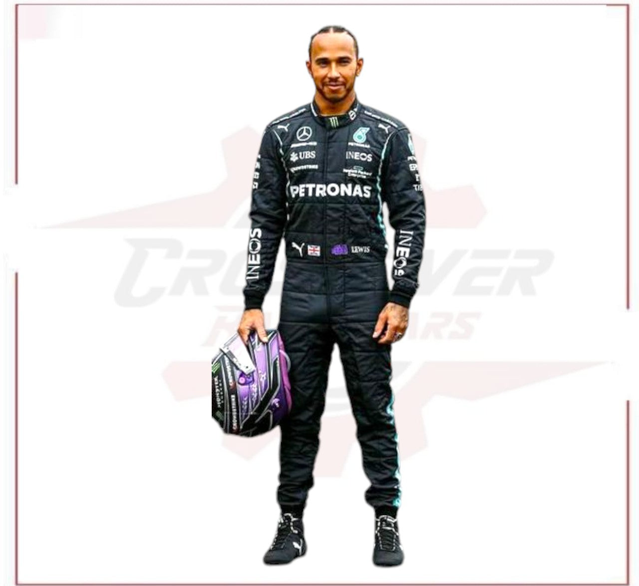 2021 Lewis Hamilton Mercedes F1 Replica Race Suit CROSSOVER RACEWEARS