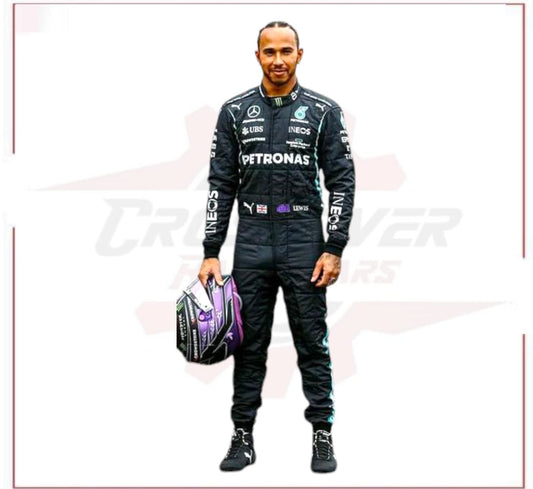 2021 Lewis Hamilton Mercedes F1 Replica Race Suit CROSSOVER RACEWEARS