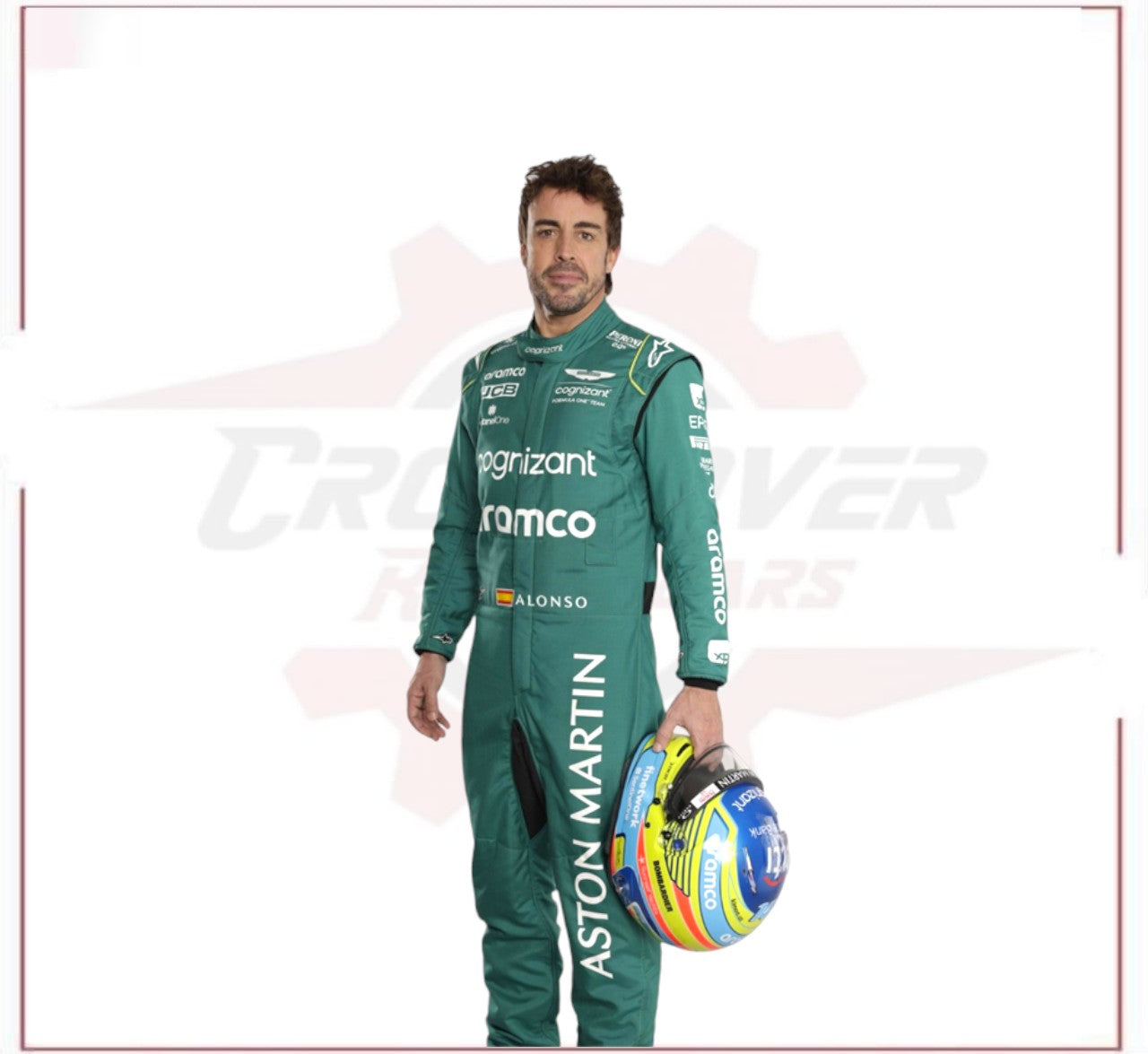 2023 Fernando Alonso Aston Martin F1 Race Suit CROSSOVER RACEWEARS