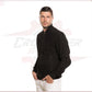 David - Men's Bomber Jacket in Genuine Black Suede Leather CROSSOVER RACEWEARS