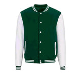 DARK GREEN VARSITY JACKETS