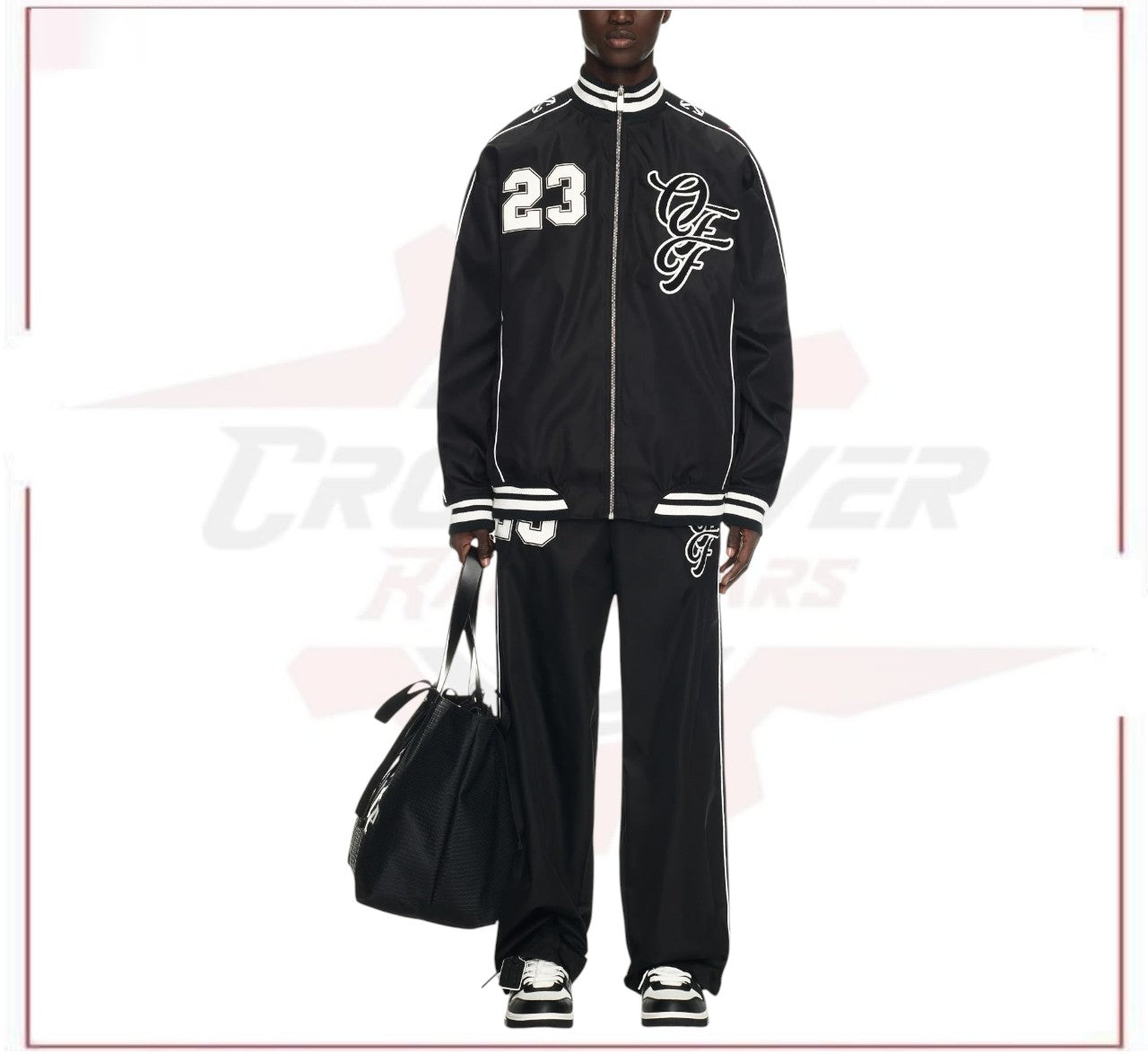 Off-White varsity-patch bomber jacket