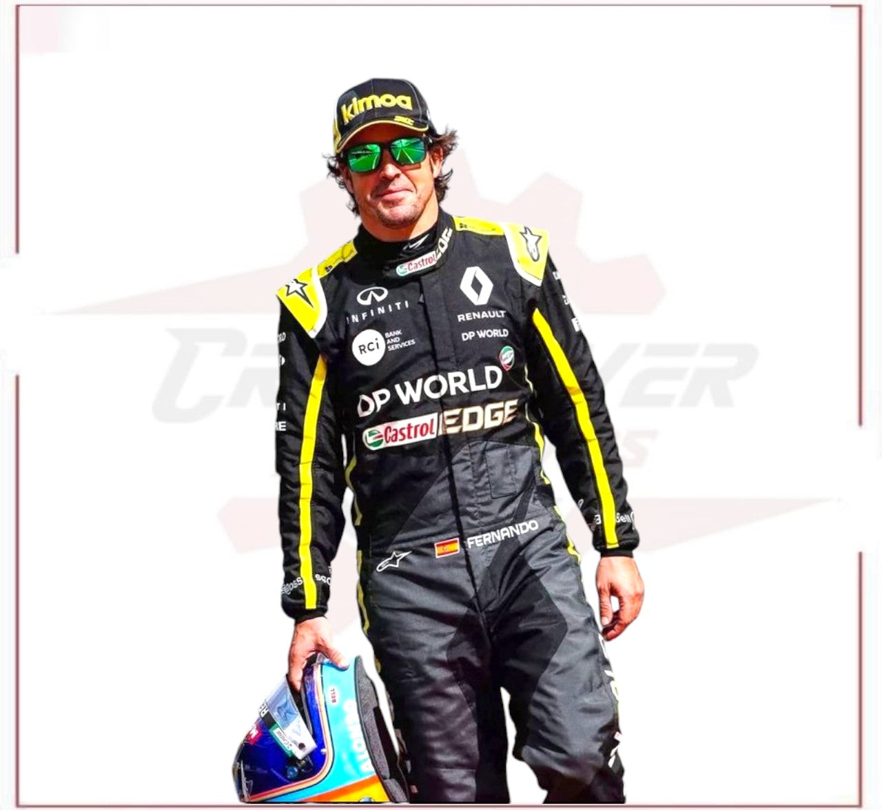 2020 Fernando Alonso Renault F1 Race Suit CROSSOVER RACEWEARS
