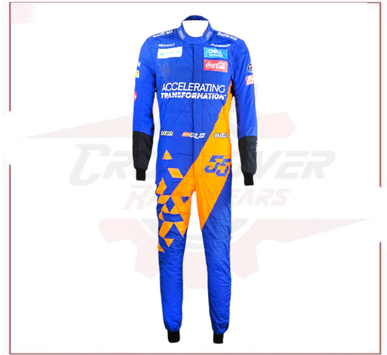 New 2019 Carlos Sainz McLaren F1 Racing Suit - CROSSOVER RACEWEARS 
