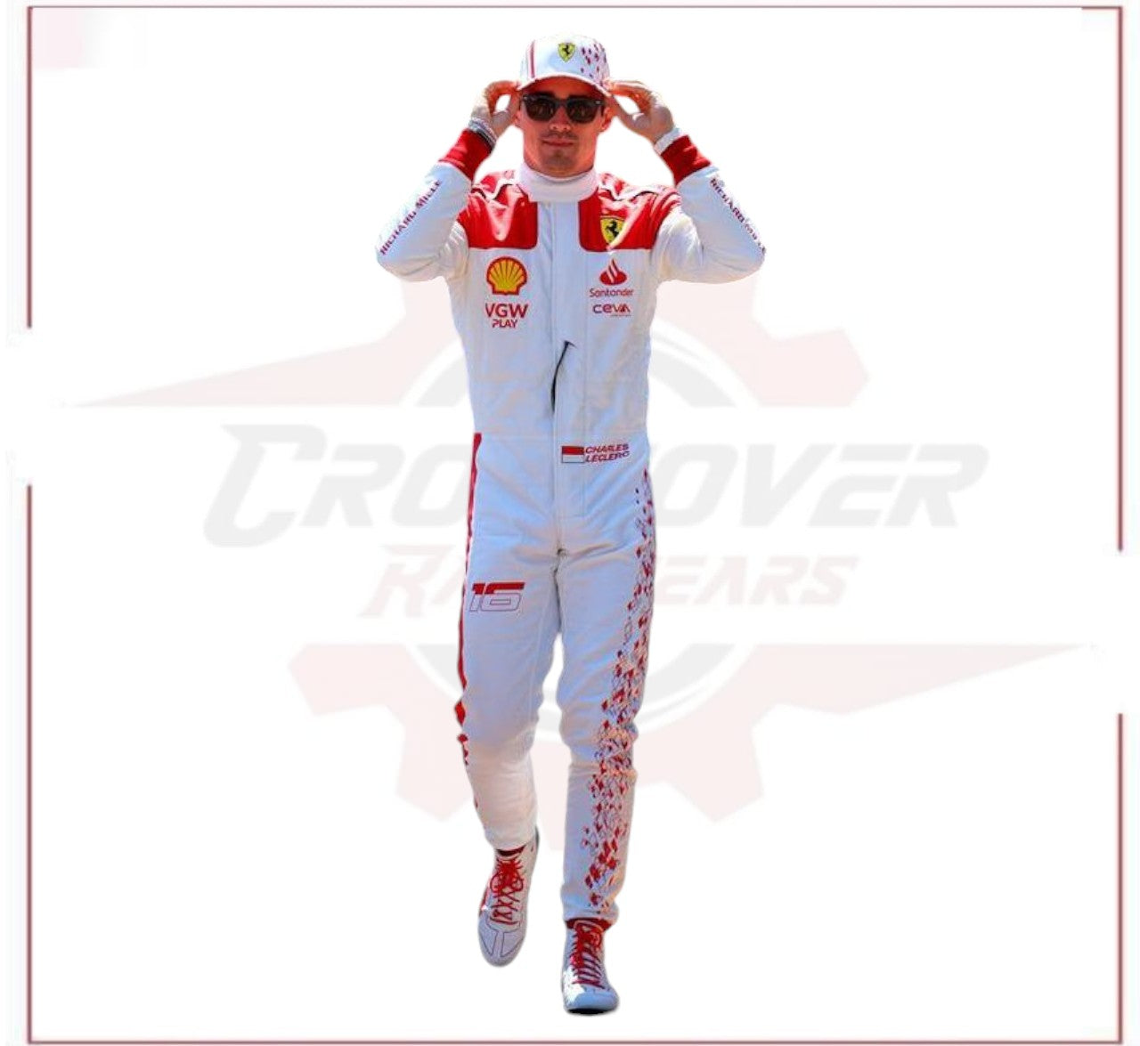 2023 Charles Leclerc Monaco GP F1 Scuderia Ferrari Race Suit - CROSSOVER RACEWEARS 