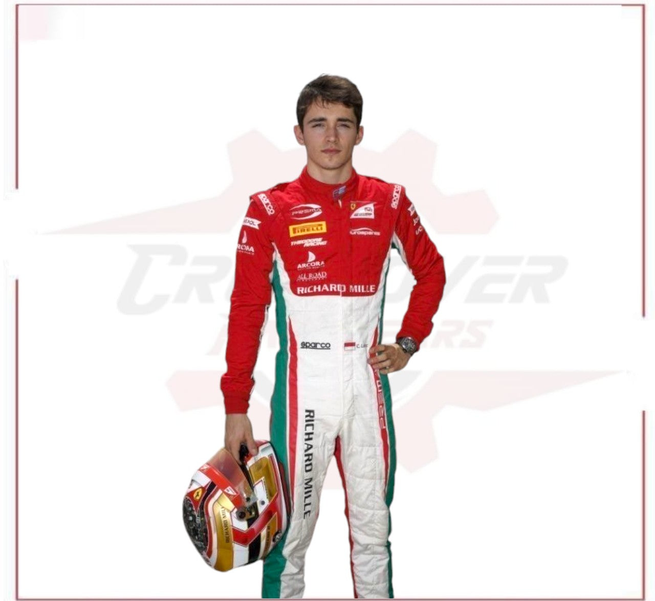 Charles Leclerc 2017 Formula 2 Race Suit Prema Power Team CROSSOVER RACEWEARS