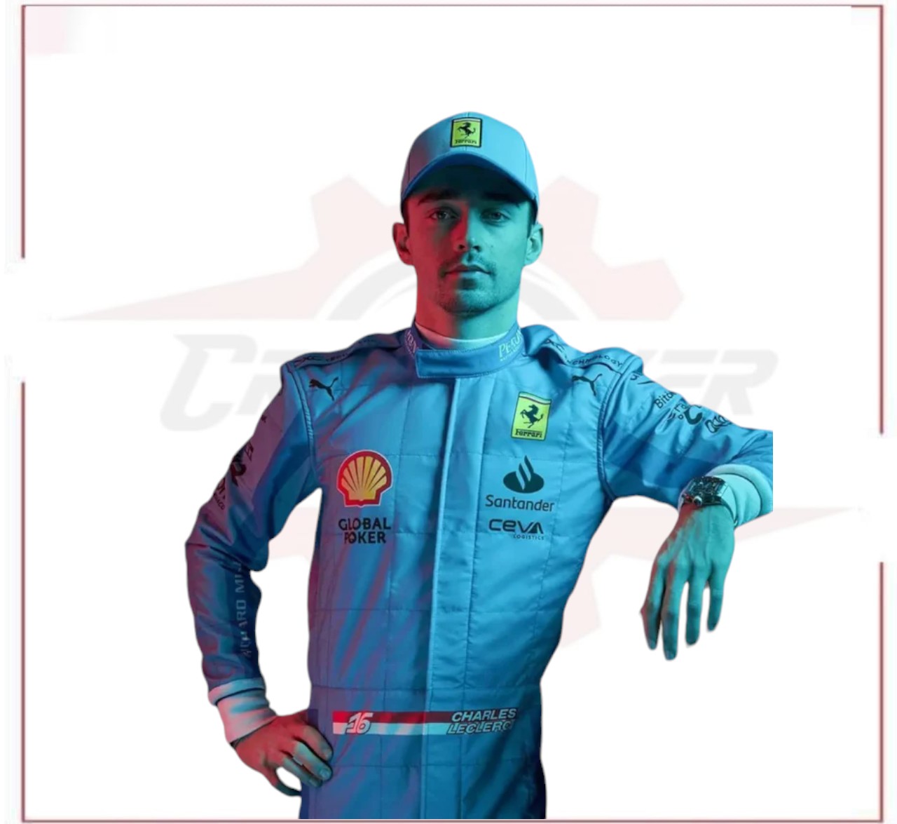 2020 Charles Leclerc Scuderia Ferrari F1 Miami Grand Prix Race Suit - CROSSOVER RACEWEARS 
