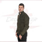 Bomber Napoli - Bomber Men in Genuine Green Suede Leather CROSSOVER RACEWEARS