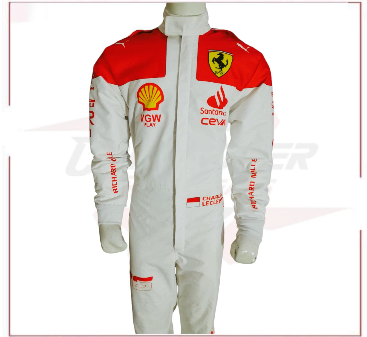 2023 Charles Leclerc Monaco GP F1 Scuderia Ferrari Race Suit - CROSSOVER RACEWEARS 