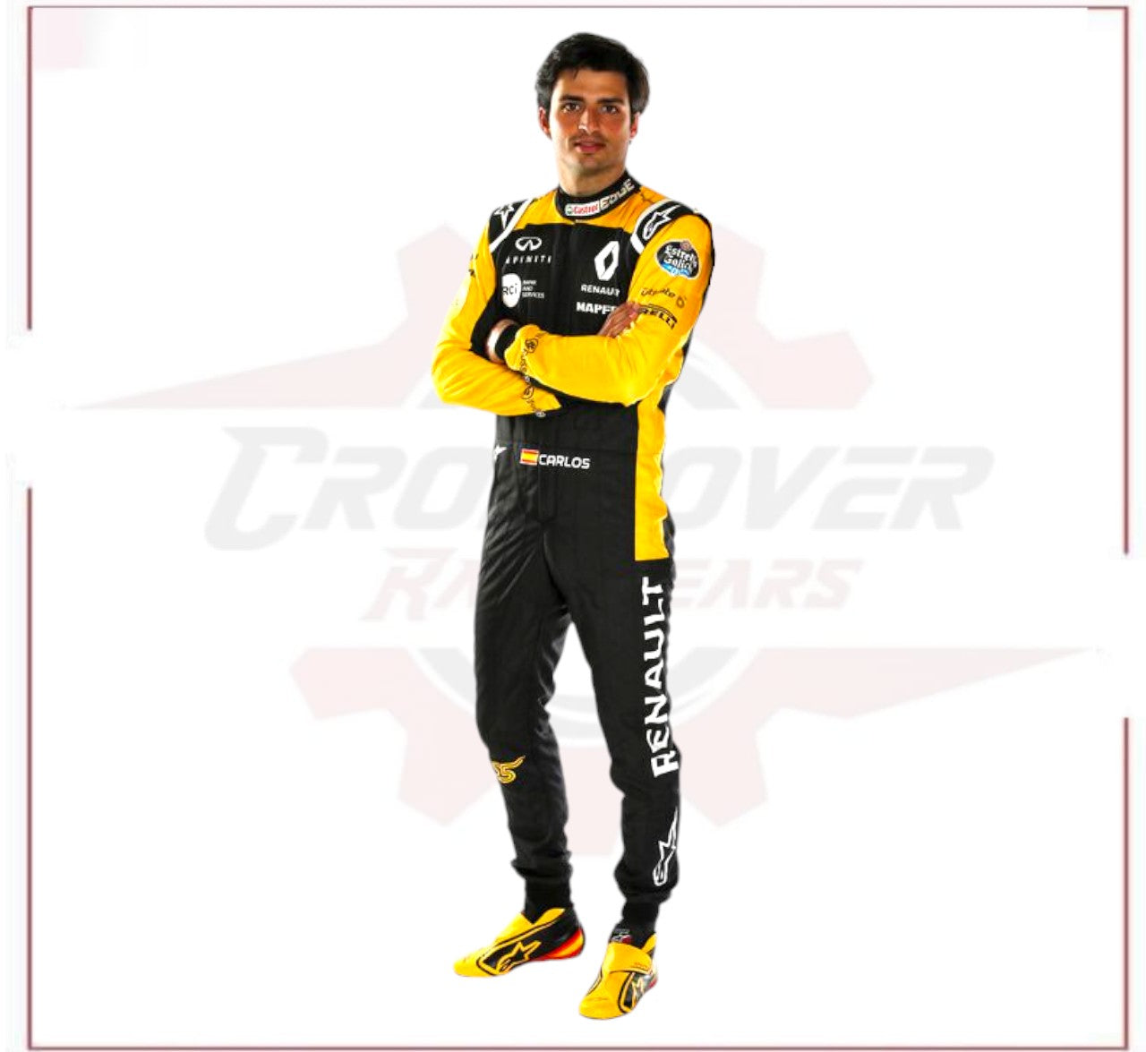 New Carlos Sainz jr Renault 2018 F1 Racing Suit - CROSSOVER RACEWEARS 