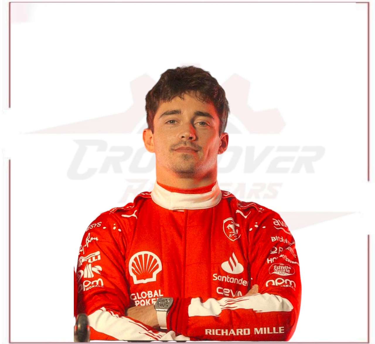 2023 New Las Vegas Charles Leclerc F1 Scuderia Ferrari Race Suit CROSSOVER RACEWEARS