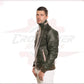 Bomber KiWey - Men’s Bomber Green genuine leather CROSSOVER RACEWEARS