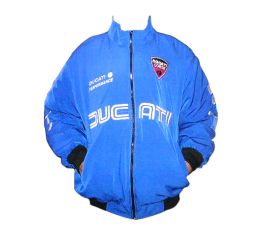 Ducati Corse Motor Cycle Jacket Royal Blue