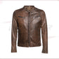 Men's Jacket in Genuine Brown Leather CROSSOVER RACEWEARS
