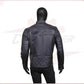 Mens Slimfit Black Leather Jacket CROSSOVER RACEWEARS