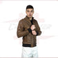 Bomber Napoli - Men’s Brown Bomber Jacket CROSSOVER RACEWEARS