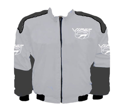 Viper Fangs Racing Jacket Light Gray and Dark Gray