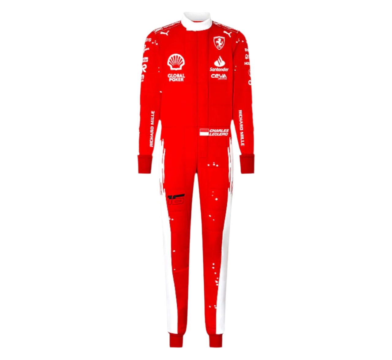  2023 New Las Vegas Charles Leclerc Formula 1 Scuderia Ferrari Replica Race Suit