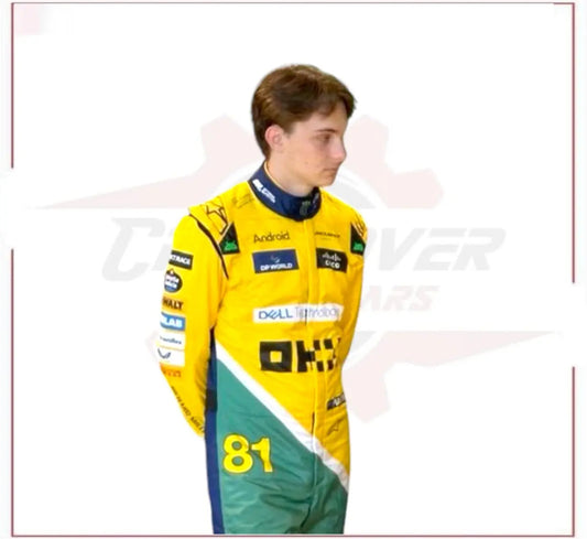 2024 New McLaren Oscar Piastri F1 Team Race Suit CROSSOVER RACEWEARS