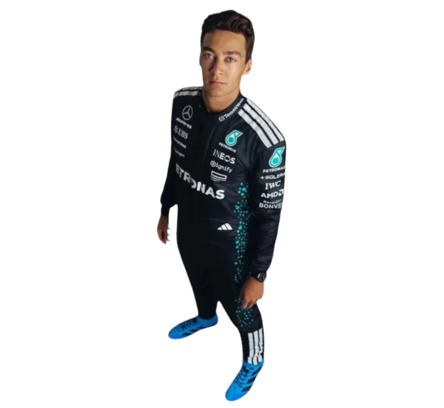 2024 New George Russell Mercedes AMG F1 Replica Racing Suit