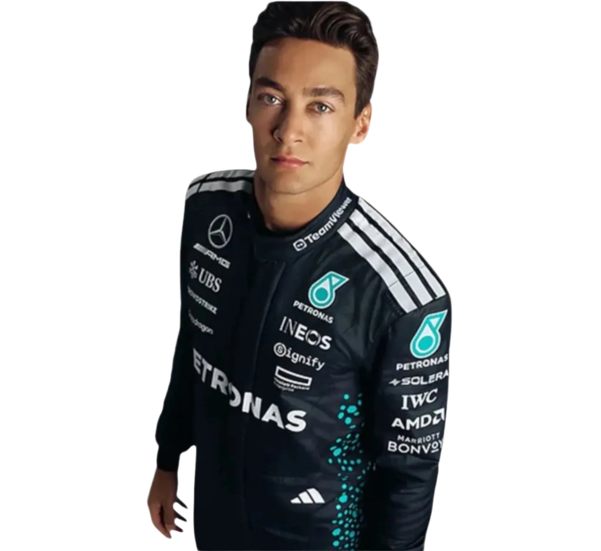 2024 New George Russell Mercedes AMG F1 Replica Racing Suit